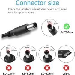 Dell 19.5V 12.3A Charger / Power Adapter with 7.4x5.0 mm Tip