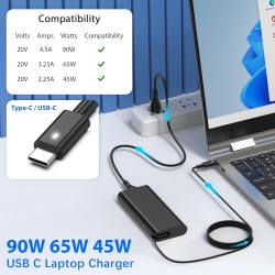 Dell 20V 4.5A Charger / Power Adapter with Usb Type C Tip