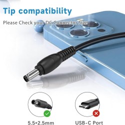 Lenovo 19V 3.42A Charger / Power Adapter with 5.5x2.5 mm Tip